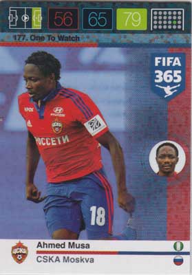 One To Watch, 2015-16 Adrenalyn FIFA 365 #177 Ahmed Musa