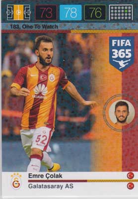 One To Watch, 2015-16 Adrenalyn FIFA 365 #183 Emre Colak