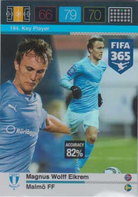 Key Player, 2015-16 Adrenalyn FIFA 365 #194 Magnus Wolff Eikrem