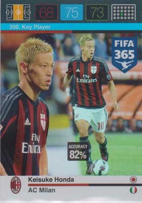 Key Player, 2015-16 Adrenalyn FIFA 365 #200 Keisuke Honda
