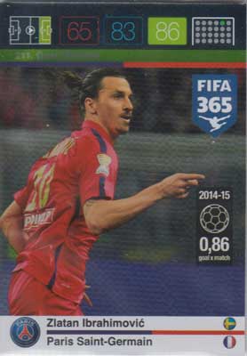 Goal Machine, 2015-16 Adrenalyn FIFA 365 #211 Zlatan Ibrahimovic