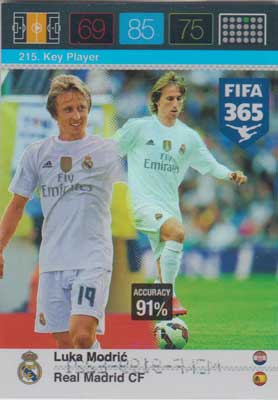 Key Player, 2015-16 Adrenalyn FIFA 365 #215 Luka Modric