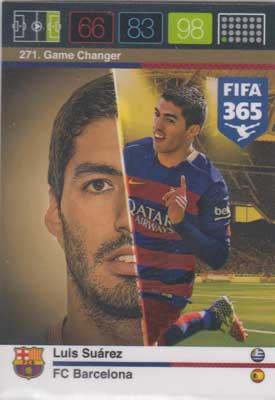 Game Changer, 2015-16 Adrenalyn FIFA 365 #271 Luis Suarez