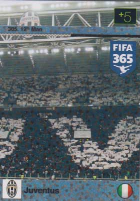 12th Man, 2015-16 Adrenalyn FIFA 365 #305 Juventus