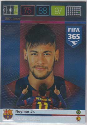 Icon, 2015-16 Adrenalyn FIFA 365 #307 Neymar Jr.