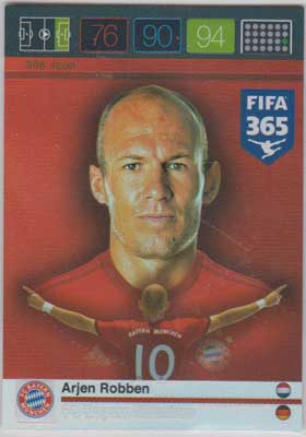 Icon, 2015-16 Adrenalyn FIFA 365 #308 Arjen Robben