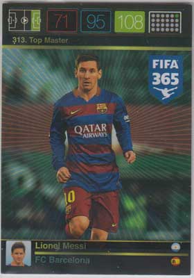 Top Master, 2015-16 Adrenalyn FIFA 365 #313 Lionel Messi