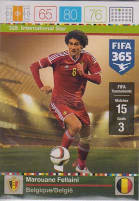 International Star, 2015-16 Adrenalyn FIFA 365 #328 Marouane Fellaini