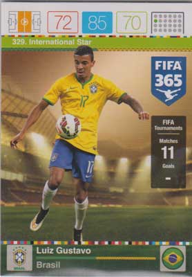 International Star, 2015-16 Adrenalyn FIFA 365 #329 Luiz Gustavo
