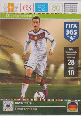 International Star, 2015-16 Adrenalyn FIFA 365 #331 Mesut Ozil