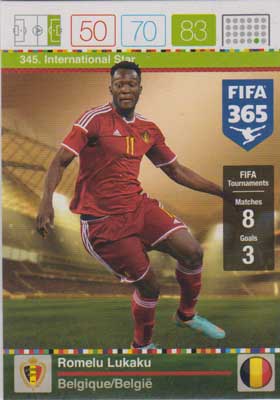 International Star, 2015-16 Adrenalyn FIFA 365 #345 Romelu Lukaku