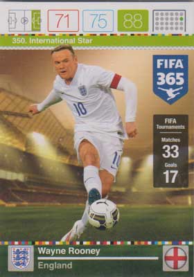 International Star, 2015-16 Adrenalyn FIFA 365 #350 Wayne Rooney