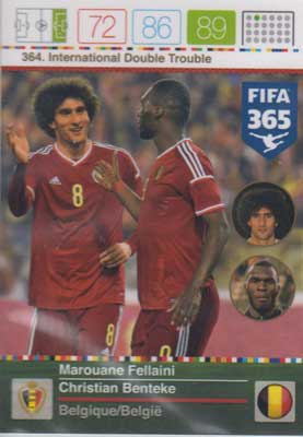 International Double Trouble, 2015-16 Adrenalyn FIFA 365 #364 Marouane Fellaini / Christian Benteke
