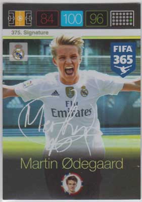 Signature, 2015-16 Adrenalyn FIFA 365 #375 Martin Odegaard