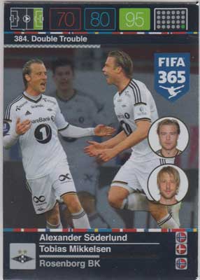 Double Trouble, 2015-16 Adrenalyn FIFA 365 #384 Alexander Soderlund / Tobias Mikkelson