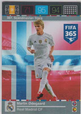 Scandinavian Star, 2015-16 Adrenalyn FIFA 365 #387 Martin Odegaard
