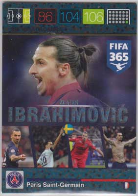 Ibracadabra, 2015-16 Adrenalyn FIFA 365 #389 Zlatan Ibrahimovic