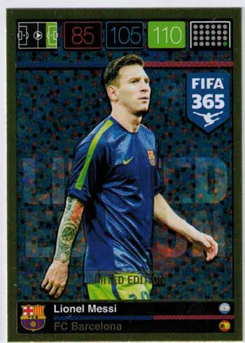 Limited Edition, 2015-16 Adrenalyn FIFA 365 Lionel Messi