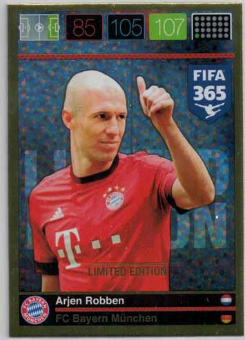Limited Edition, 2015-16 Adrenalyn FIFA 365 Arjen Robben