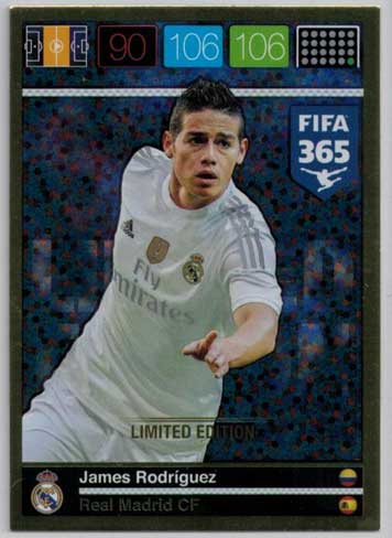 Limited Edition, 2015-16 Adrenalyn FIFA 365 James Rodriguez