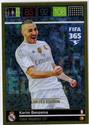 XXL Limited Edition, 2015-16 Adrenalyn FIFA 365 Karim Benzema XXL