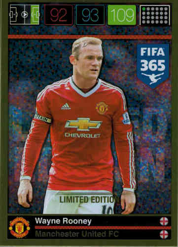 XXL Limited Edition, 2015-16 Adrenalyn FIFA 365 Rooney XXL