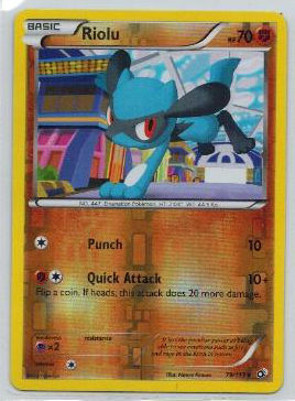 Pokemon, Legendary Treasures, Riolu - 79/113 - Reverse Holo Uncommon