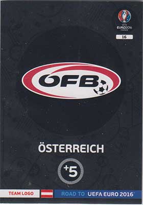Logos / Team Badges, Adrenalyn Road to Euro 2016, Österreich