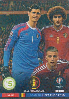 Line-up Cards, Adrenalyn Road to Euro 2016, Belgique / Belgie (1)