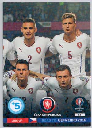 Line-up Cards, Adrenalyn Road to Euro 2016, Ceska Republika (2)