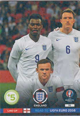 Line-up Cards, Adrenalyn Road to Euro 2016, England (1)