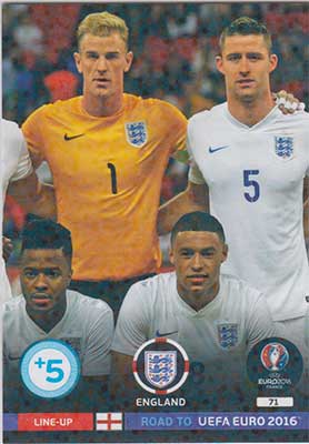 Line-up Cards, Adrenalyn Road to Euro 2016, England (2)