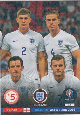 Line-up Cards, Adrenalyn Road to Euro 2016, England (3)