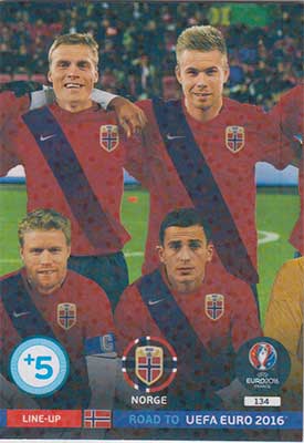 Line-up Cards, Adrenalyn Road to Euro 2016, Norge (2)