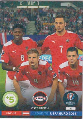 Line-up Cards, Adrenalyn Road to Euro 2016, Österreich (1)