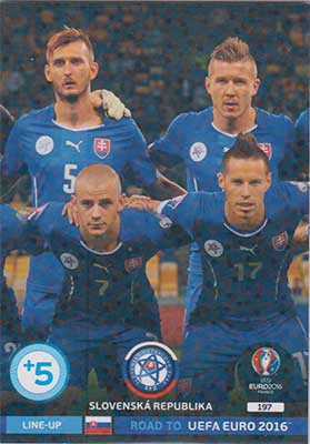 Line-up Cards, Adrenalyn Road to Euro 2016, Slovenska Replublika (2)