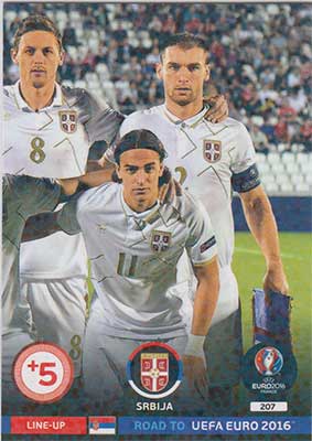 Line-up Cards, Adrenalyn Road to Euro 2016, Srbija (3)