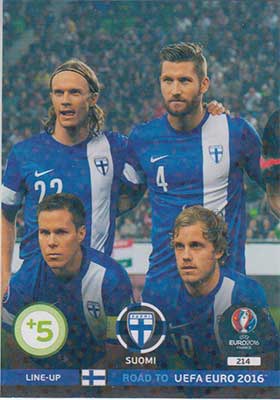 Line-up Cards, Adrenalyn Road to Euro 2016, Suomi (1)