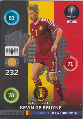 Ones to Watch, Adrenalyn Road to Euro 2016, BEL, Kevin De Bruyne