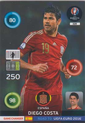 Game Changers, Adrenalyn Road to Euro 2016, ESP, Diego Costa