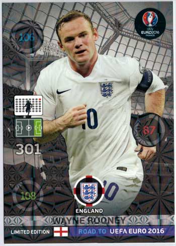 XXL Limited Edition, Adrenalyn Road to Euro 2016, Wayne Rooney