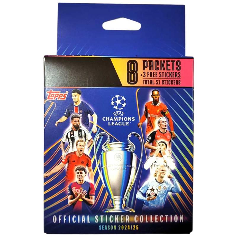 *STICKERS* Eco Box - Topps UEFA Champions League Stickers 2024-25 (Totalt 51 klisterbilder)