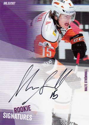2014-15 SHL s.1 Rookie Signatures #6 Malte Strömwall Växjö