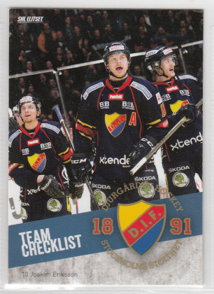 2014-15 SHL s.1 SP Base #146 Joakim Eriksson Djurgården Hockey