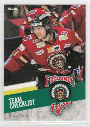 2014-15 SHL s.1 SP Base #147 Mathis Olimb Frölunda Indians