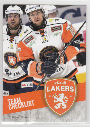 2014-15 SHL s.1 SP Base #155 Robert Rosén Växjö Lakers