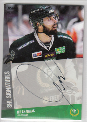 2014-15 SHL s.1 SHL Signatures #07 Milan Gulas Färjestad BK
