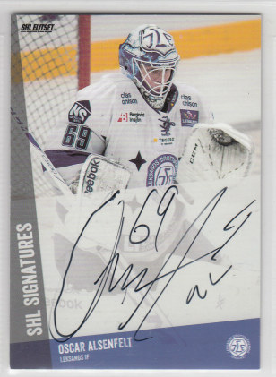 2014-15 SHL s.1 SHL Signatures #08 Oscar Alsenfelt Leksands IF