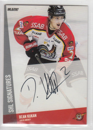 2014-15 SHL s.1 SHL Signatures #13 Dean Kukan Luleå Hockey