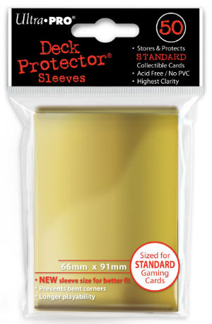 Deck protector sleeves, Guld, 50st - Ultra Pro